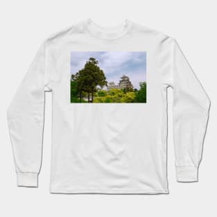 Castle at Hiimeji With Trees, Kansai, Japan Long Sleeve T-Shirt